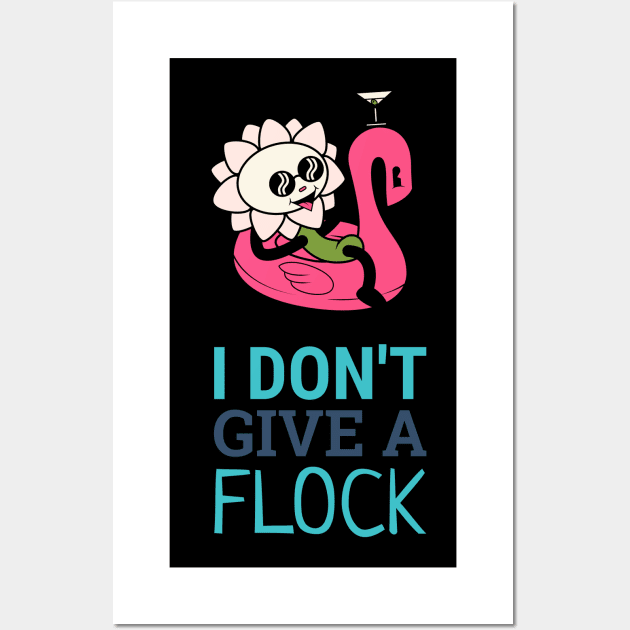 I dont give a flock flamingo Wall Art by Turtokart